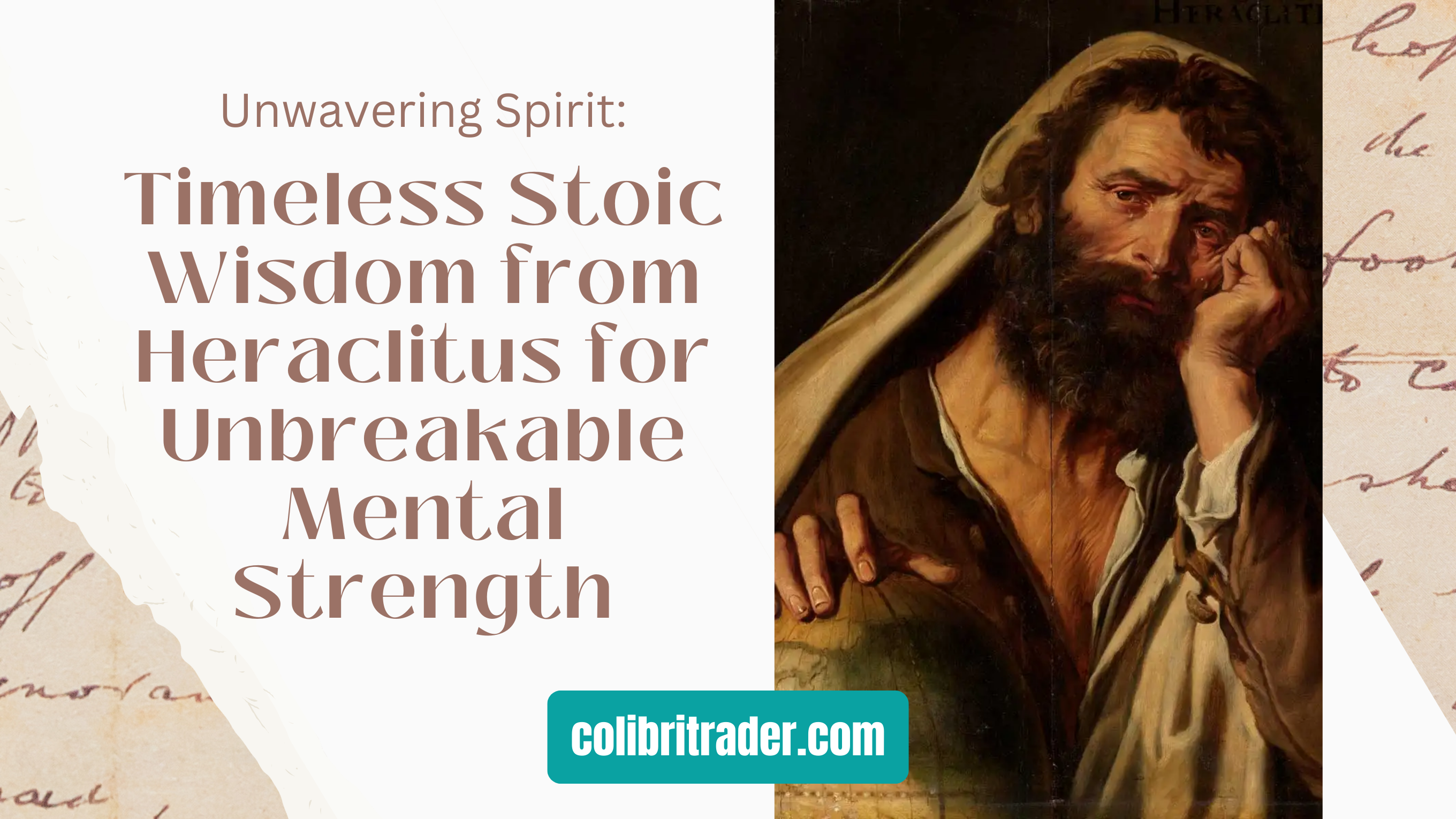 Unwavering Spirit: Timeless Stoic Wisdom from Heraclitus for Unbreakable Mental Strength